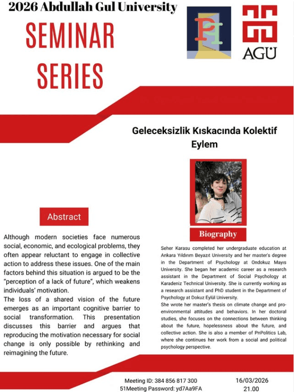 Seher Karasu Presented in the Perception and Politics Lab Seminar Series