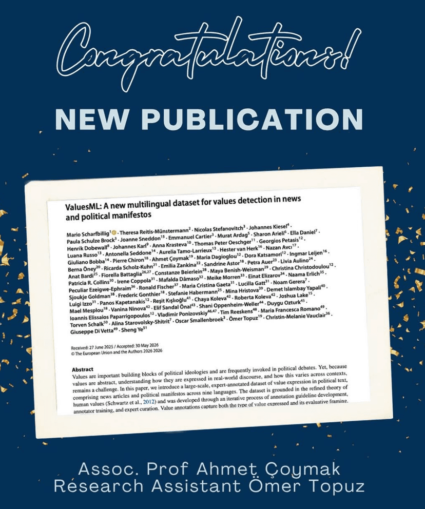 Assoc. Prof. Ahmet Çoymak and Ömer Topuz have published their latest study in Behavior Research Methods.